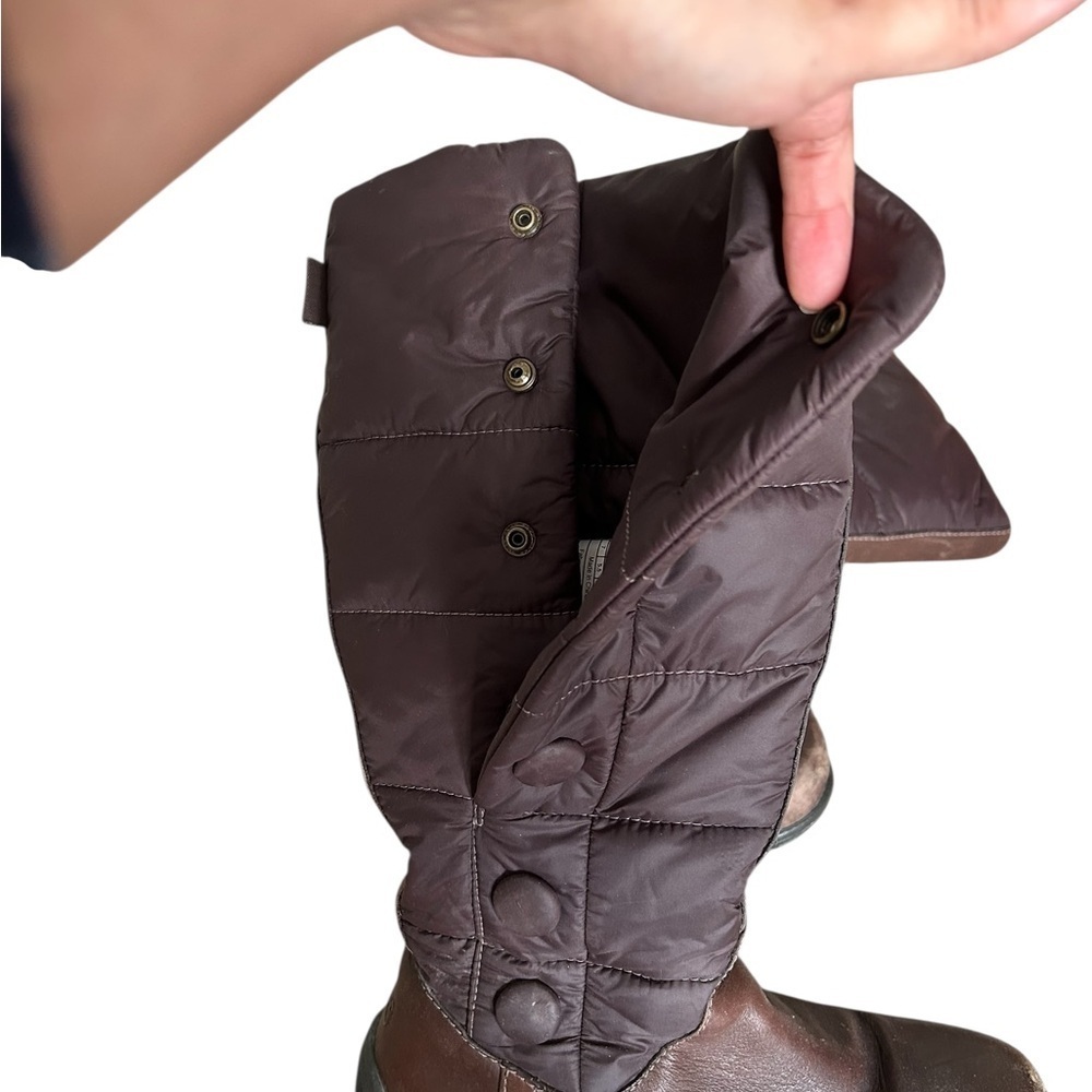 UGG Snowpeak Tall Winter Leather with Quilted Nylon Shaft and Buttons - 7 - Picture 12 of 14
